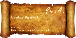Csaby Amábel névjegykártya