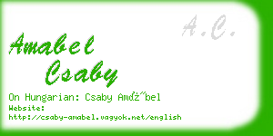 amabel csaby business card